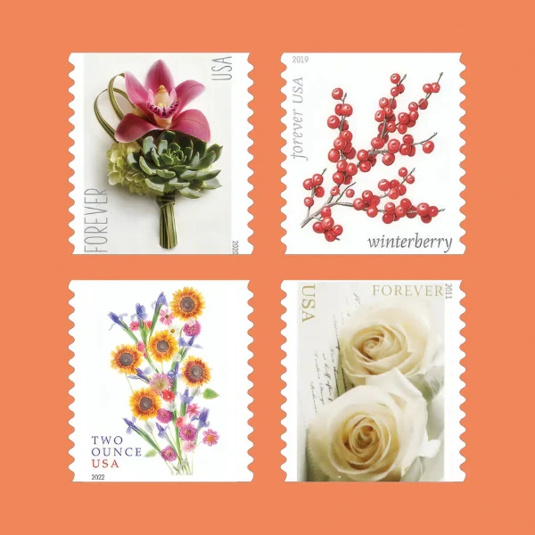 All USPS Stamps 3 - USPS Forever Stamps Floral
