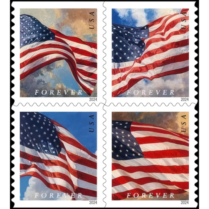 Flag 2024 Booklet 1 - USPS Forever Stamps Flag 2024 Booklet