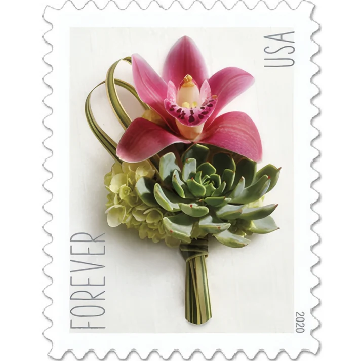 Contemporary Boutonniere 2020 1 - USPS Forever Stamps Contemporary Boutonniere 2020