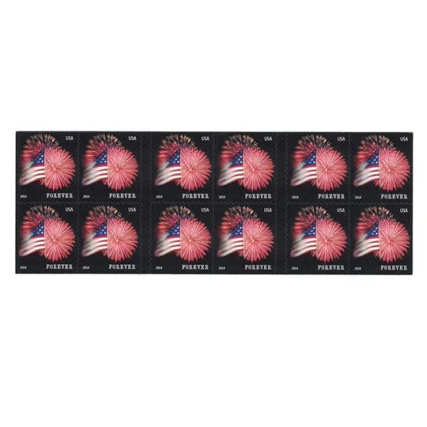 USPS Stamps 12 - USPS Forever Stamps FlagFireworks2014 2 - USPS Forever Stamps