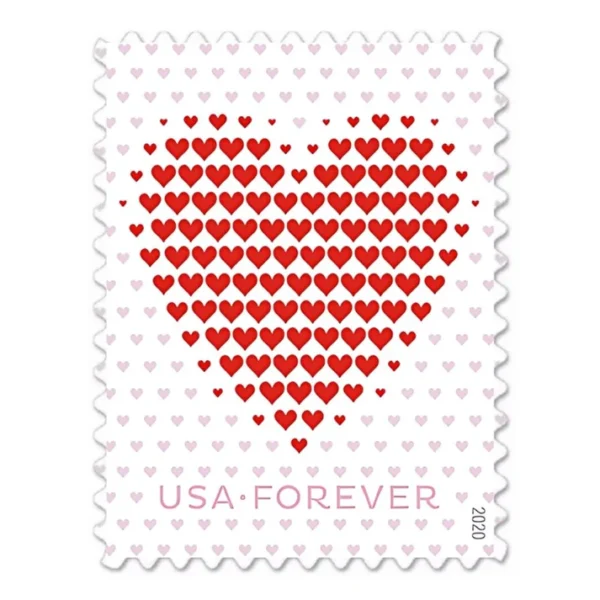 All USPS Stamps 66 - USPS Forever Stamps MadeofHearts2020 - USPS Forever Stamps