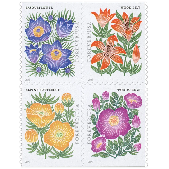 Mountain Flora 2022 1 - USPS Forever Stamps Mountain Flora 2022