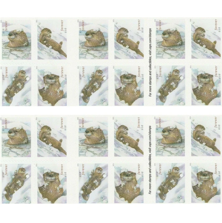 OttersinSnow2021 2 - USPS Forever Stamps