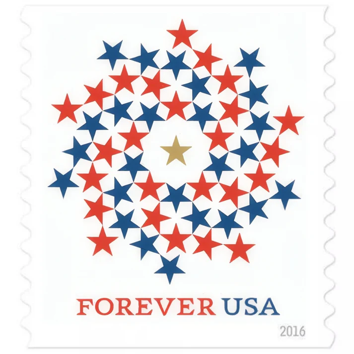 Patriotic Spiral 2016 1 - USPS Forever Stamps Patriotic Spiral 2016
