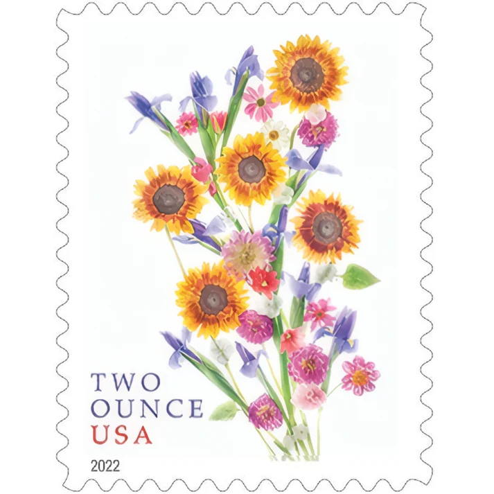 Sunflower Bouquet 2022 1 - USPS Forever Stamps Sunflower Bouquet 2022