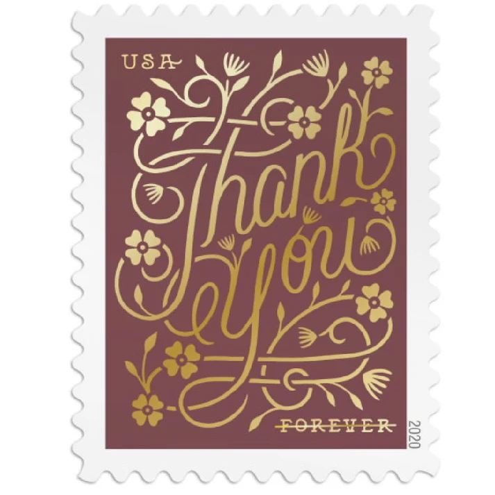 Thank You 2020 1 - USPS Forever Stamps Thank You 2020