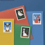 Winter Woodland Animals 2023 7 - USPS Forever Stamps WinterWoodlandAnimals2023 StampsToEnvelopes - USPS Forever Stamps