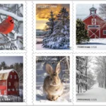 Winter Scenes 2020 3 - USPS Forever Stamps s winterscenes - USPS Forever Stamps