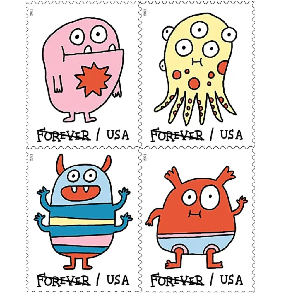 Message Monsters 2021 1 - USPS Forever Stamps Message Monsters 2021