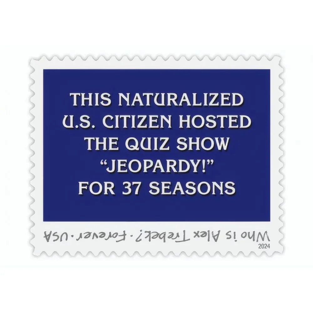 Alex Trebek 2024 1 - USPS Forever Stamps Alex Trebek 2024