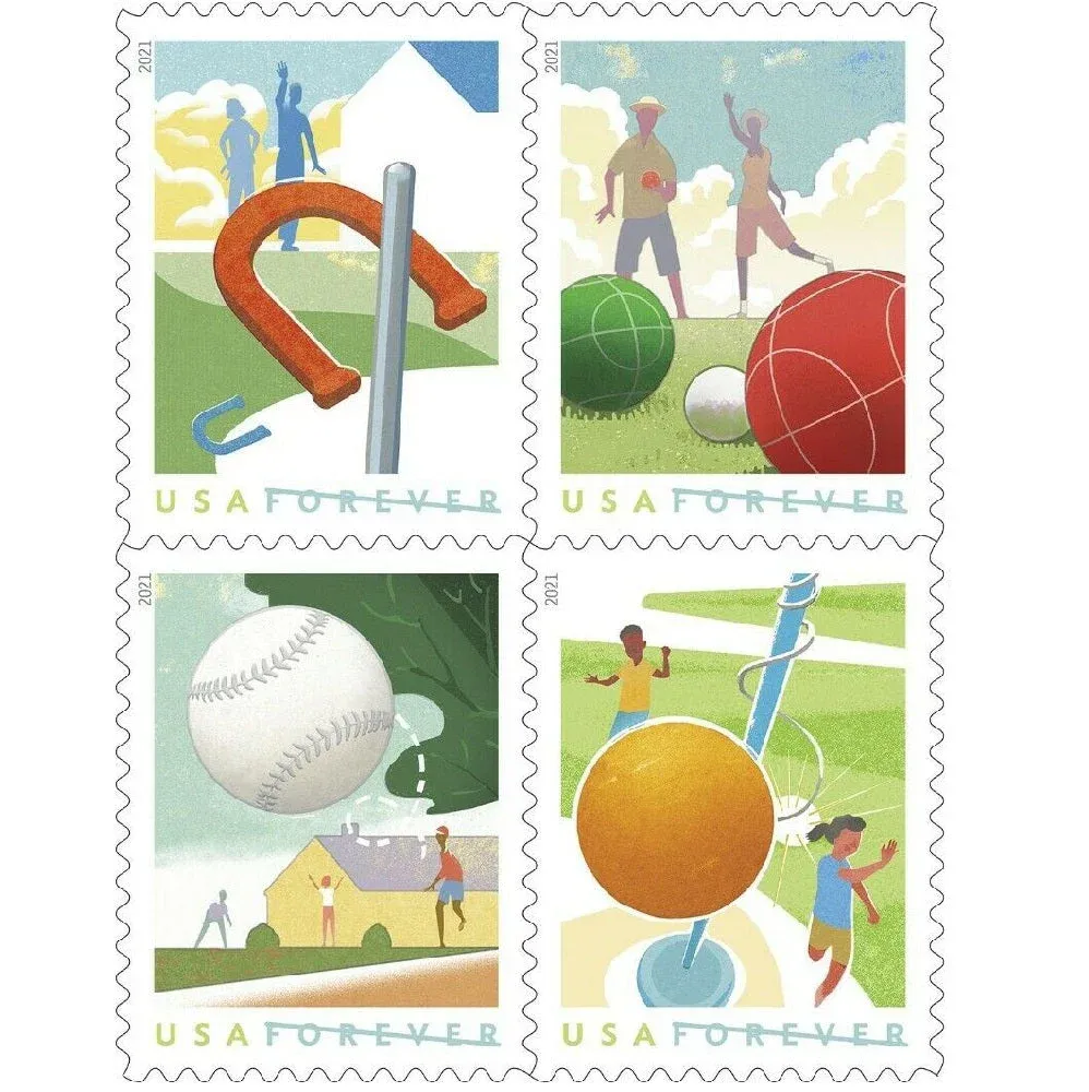 Backyard Games 2021 1 - USPS Forever Stamps Backyard Games 2021