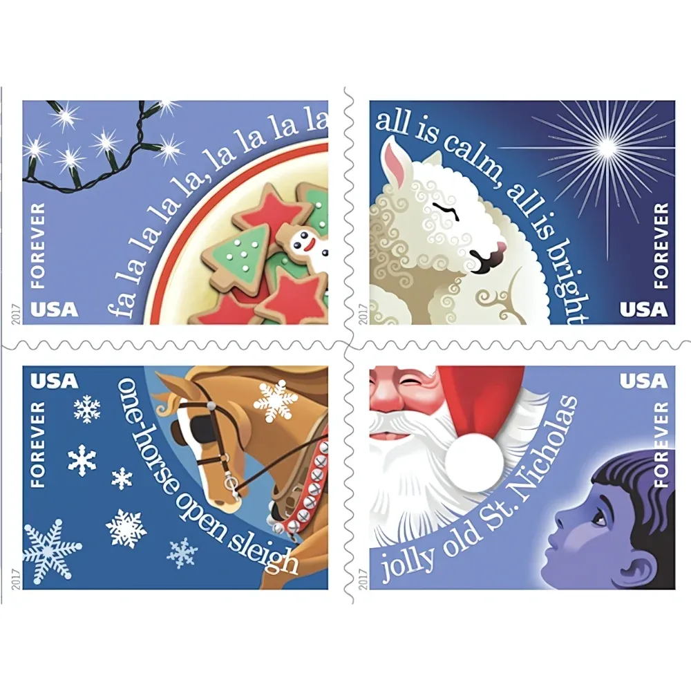 Christmas Carols 2017 1 - USPS Forever Stamps Christmas Carols 2017