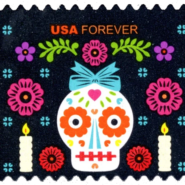 USPS Stamps 1 - USPS Forever Stamps Day of the Dead 2021 - USPS Forever Stamps