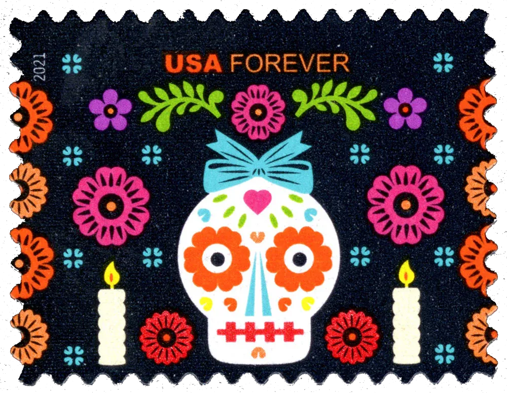 Day of the Dead 2021 1 - USPS Forever Stamps Day of the Dead 2021