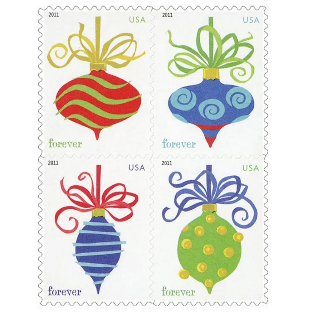 Holiday Baubles 2011 1 - USPS Forever Stamps Holiday Baubles 2011