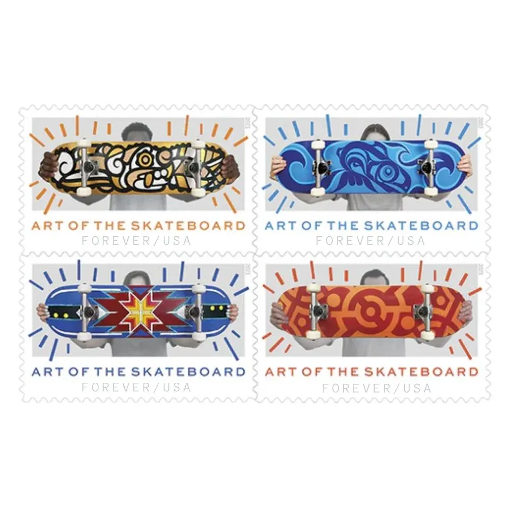 Skateboard Art 2023 1 - USPS Forever Stamps Skateboard Art 2023
