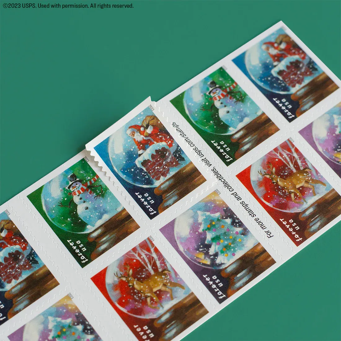 SnowGlobes2023-Booklet-Dynamic SnowGlobes2023 Booklet Dynamic - USPS Forever Stamps