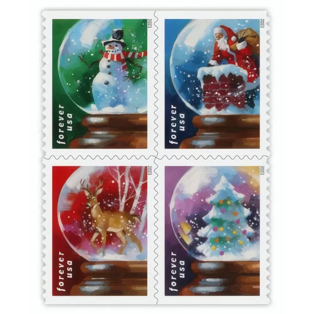 Snow Globes 2023 1 - USPS Forever Stamps Snow Globes 2023