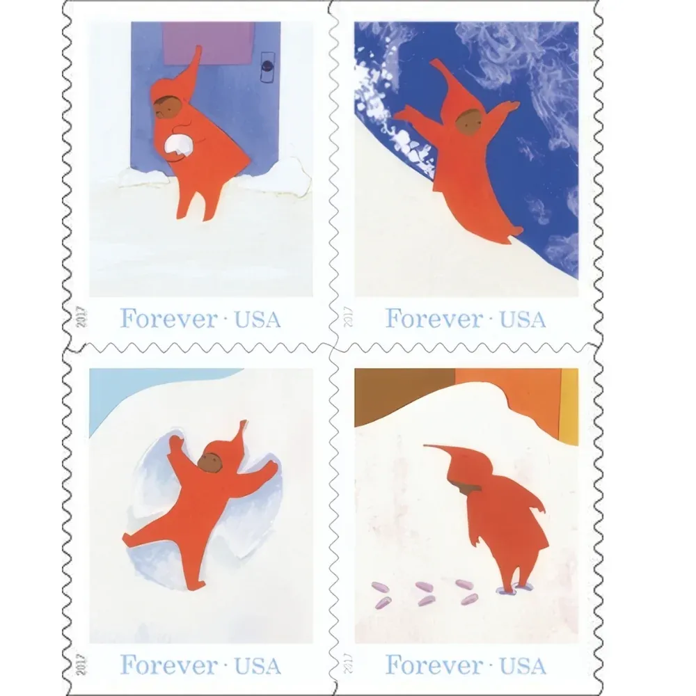 The Snowy Day 2017 1 - USPS Forever Stamps The Snowy Day 2017