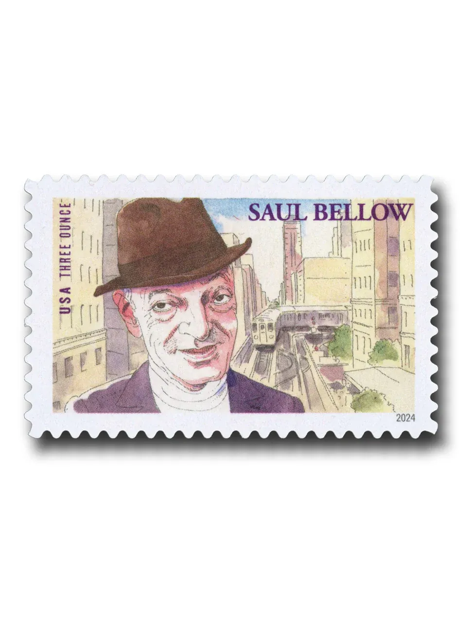 Literary Arts: Saul Bellow 2024 1 - USPS Forever Stamps Literary Arts: Saul Bellow 2024