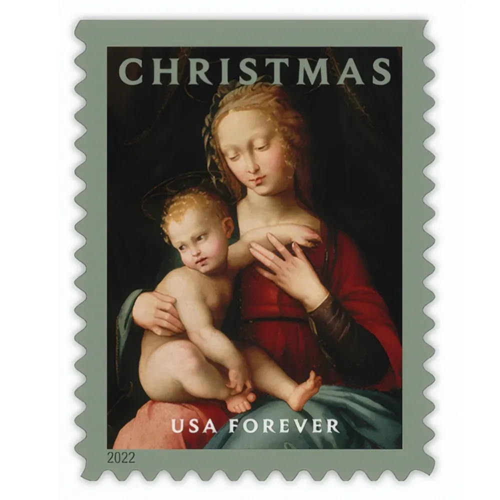 Virgin and Child 2022 1 - USPS Forever Stamps Virgin and Child 2022