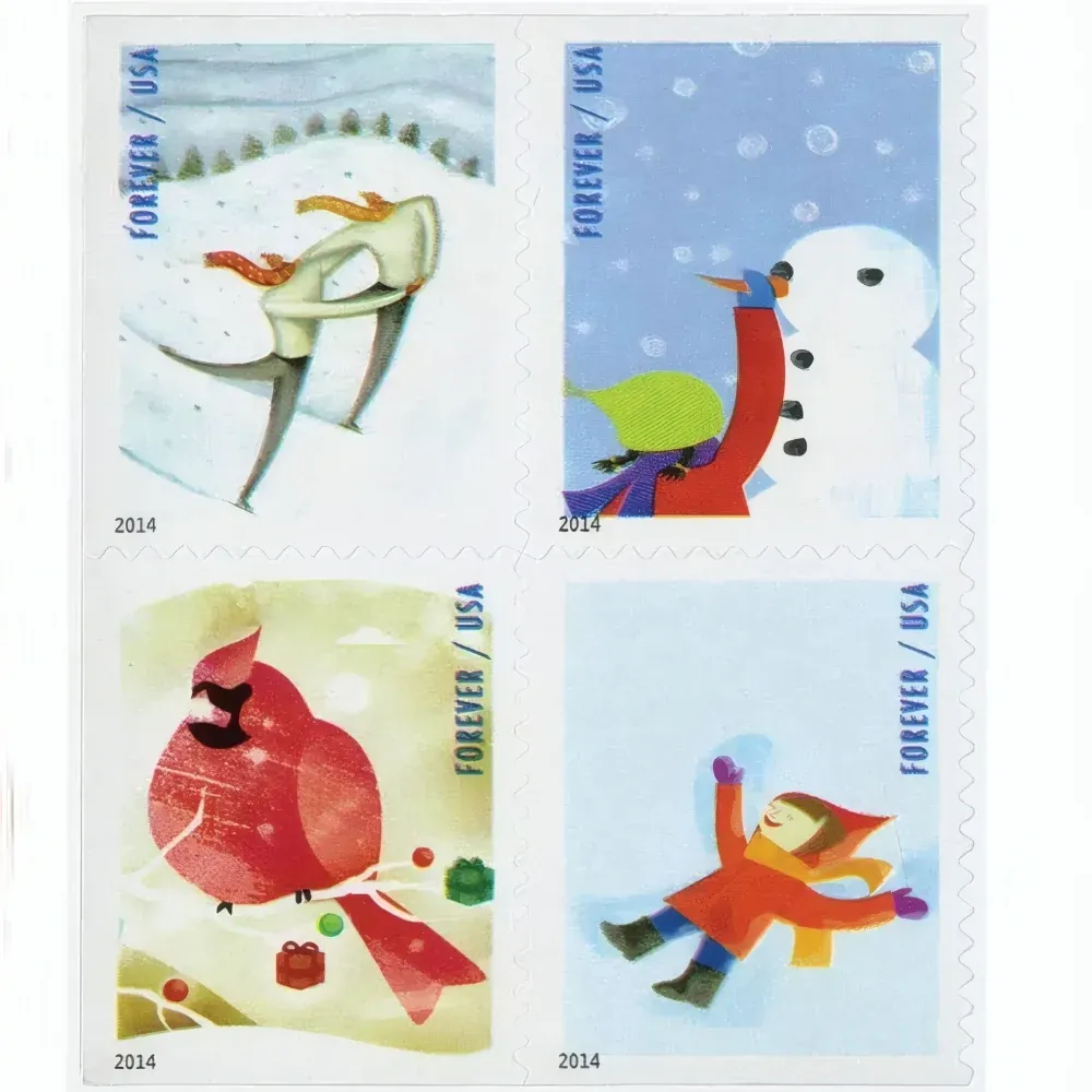 Winter Fun 2014 1 - USPS Forever Stamps Winter Fun 2014