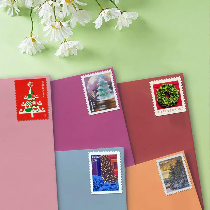 Christmas Tree Bundle Stamps 1 - USPS Forever Stamps Christmas Tree Bundle Stamps